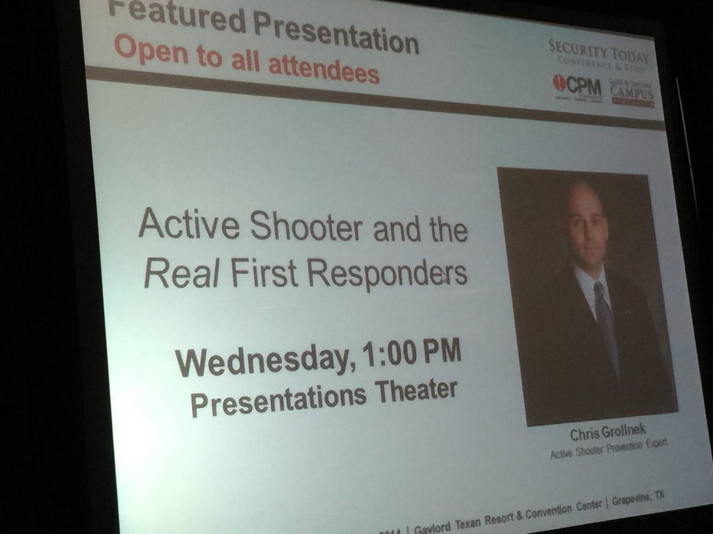 Homeland Security Today Conference KeyNote Speaker Active Shooter Expert Chris Grollnek