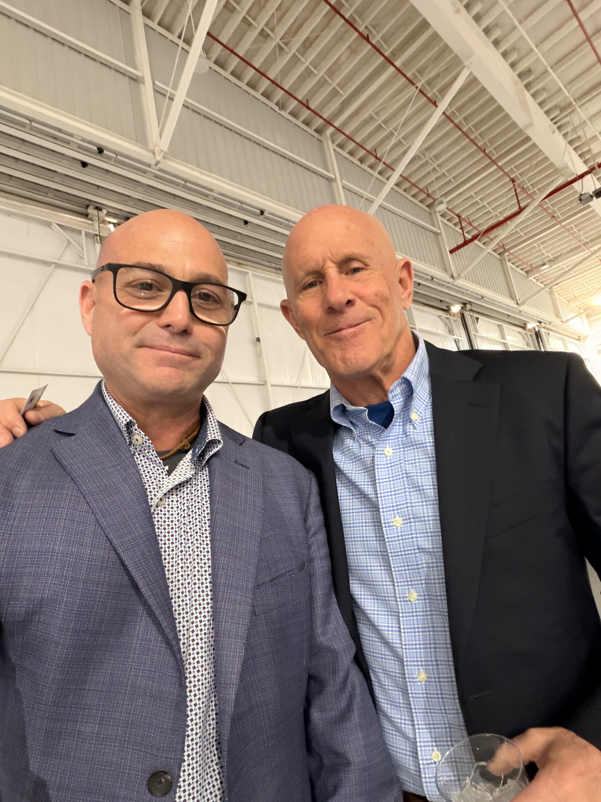Chris Grollnek active shooter prevention expert with Vice Admiral Bob Harward at America 250 celebration Alliance Airport Fort Worth Texas